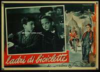 y098 BICYCLE THIEF #1 Italian 13x19 photobusta movie poster '48 De Sica