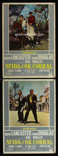 y120 GUNFIGHT AT THE OK CORRAL 2 Italian photobustas movie poster '57