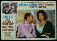 y109 LADY L Italian photobusta movie poster '66 Sophia Loren, Newman