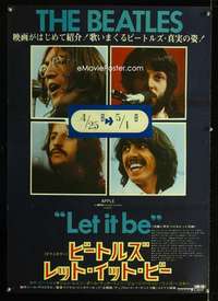 y473 LET IT BE Japanese movie poster '70 The Beatles, John Lennon