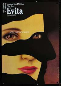 y282 EVITA Polish movie poster '94 Andrew Lloyd Webber, Rosochz art