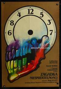 y287 HUNGER Polish movie poster '83 wild Walkuski clock artwork!