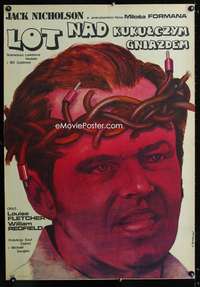 y293 ONE FLEW OVER THE CUCKOO'S NEST Polish movie poster '75 Pagowski