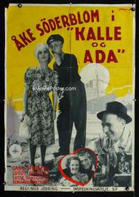 y015 VI MASTHUGGSPOJKAR Swedish movie poster '40 Rohman artwork!