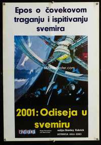 y622 2001 A SPACE ODYSSEY Yugoslavian movie poster '68 Kubrick