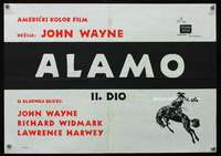 y625 ALAMO Yugoslavian movie poster '60 John Wayne as Davy Crockett