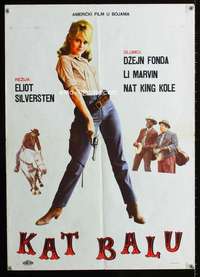 y629 CAT BALLOU Yugoslavian movie poster '65 classic Jane Fonda!