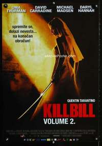 y649 KILL BILL VOL 2 Yugoslavian movie poster '04 Thurman, Tarantino