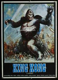 y650 KING KONG ESCAPES Yugoslavian movie poster '68 Toho, Ishiro Honda