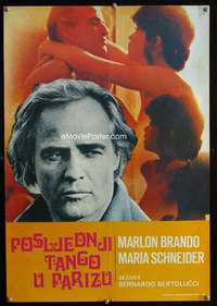 y653 LAST TANGO IN PARIS Yugoslavian movie poster '73 Marlon Brando