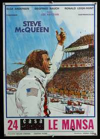 y654 LE MANS Yugoslavian movie poster '71 Steve McQueen, car racing!