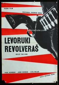 y655 LEFT HANDED GUN Yugoslavian movie poster '58 Billy the Kid!