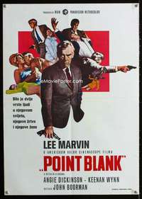 y667 POINT BLANK Yugoslavian movie poster '67 Lee Marvin, Dickinson