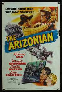 a017 ARIZONIAN style A one-sheet movie poster R51 Richard Dix, western!