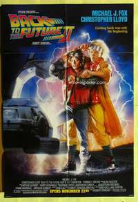 a025 BACK TO THE FUTURE II advance one-sheet movie poster '89 Struzan art!