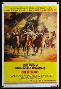 a037 BITE THE BULLET one-sheet movie poster '75Gene Hackman,Candice Bergen