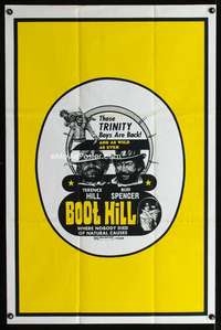 a045 BOOT HILL flat style one-sheet movie poster '69 Terence Hill, Spencer