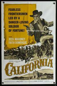 a058 CALIFORNIA one-sheet movie poster '63 Jock Mahoney, Faith Domergue