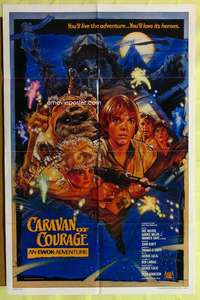 a062 CARAVAN OF COURAGE int'l style B one-sheet movie poster '84 Drew art!