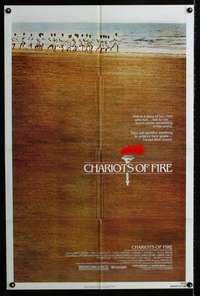 a067 CHARIOTS OF FIRE one-sheet movie poster '81 English, Olympic running!