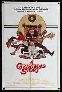 a075 CHRISTMAS STORY one-sheet movie poster '83 best classic Xmas movie!