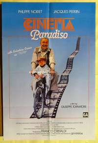 a076 CINEMA PARADISO int'l 1sh '90 Nuovo Cinema Paradiso, Giuseppe Tornatore, Philippe Noiret!
