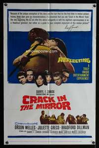 a085 CRACK IN THE MIRROR one-sheet movie poster '60 Orson Welles, Greco