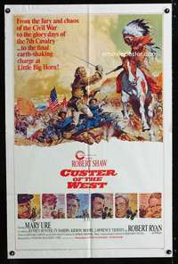 a086 CUSTER OF THE WEST one-sheet movie poster '68 Rob Shaw, Civil War!
