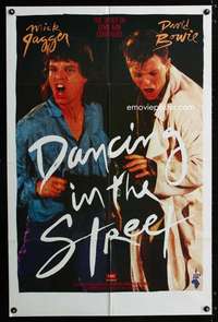 a089 DANCING IN THE STREET one-sheet movie poster '85 Jagger, David Bowie