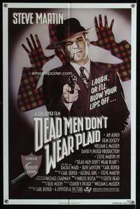 a093 DEAD MEN DON'T WEAR PLAID one-sheet movie poster '82 Steve Martin