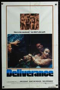 a097 DELIVERANCE one-sheet movie poster '72 Jon Voight, Burt Reynolds