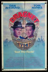 a109 DRAGNET one-sheet movie poster '87 Aykroyd, Tom Hanks, McGinty art!