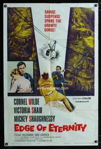 a116 EDGE OF ETERNITY one-sheet movie poster '59 Cornel Wilde, Don Siegel