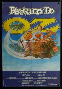 a392 RETURN TO OZ Span/Eng one-sheet movie poster '85 Walt Disney, Drew art