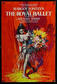 a408 ROYAL BALLET one-sheet movie poster '60 Margot Fonteyn, great art!