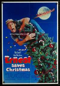 a125 ERNEST SAVES CHRISTMAS one-sheet movie poster '88 Jim Varney