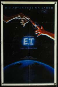 a127 ET one-sheet movie poster '82 Steven Spielberg, John Alvin artwork!