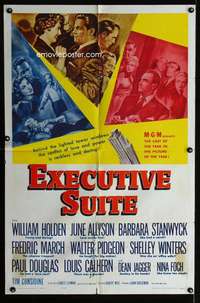 a133 EXECUTIVE SUITE one-sheet movie poster R62 William Holden, Stanwyck