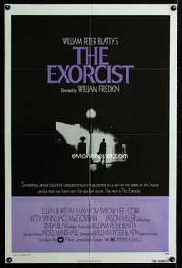 a134 EXORCIST one-sheet movie poster '74 William Friedkin, Max Von Sydow