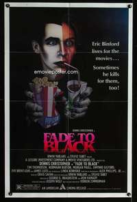 a139 FADE TO BLACK one-sheet movie poster '80 Dennis Christopher horror!