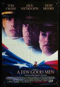 a145 FEW GOOD MEN DS advance one-sheet movie poster '92 Cruise, Nicholson