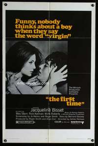 a152 FIRST TIME one-sheet movie poster '69 sexy Jacqueline Bisset!