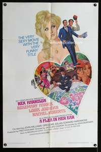 a159 FLEA IN HER EAR one-sheet movie poster '68 Mitchell Hooks artwork!