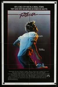 a164 FOOTLOOSE one-sheet movie poster '84 competitive dancer Kevin Bacon!