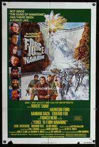 a170 FORCE 10 FROM NAVARONE one-sheet movie poster '78 cool Bysouth art!