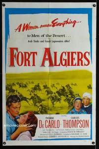 a172 FORT ALGIERS one-sheet movie poster '53 Yvonne de Carlo, Thompson