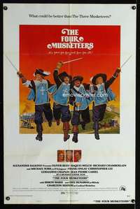 a006 4 MUSKETEERS style C one-sheet movie poster '75 Len Goldberg art!