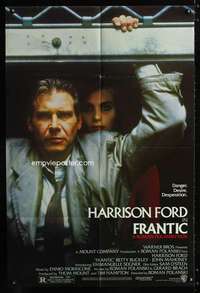 a177 FRANTIC one-sheet movie poster '88 Roman Polanski, Harrison Ford