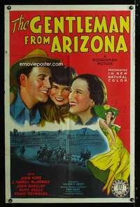 a190 GENTLEMAN FROM ARIZONA one-sheet movie poster '39 horse racing!