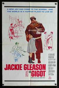 a195 GIGOT one-sheet movie poster '62 Jackie Gleason, Katherine Kath